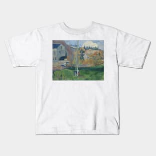 Landscape in Brittany, The David Mill by Paul Gauguin Kids T-Shirt